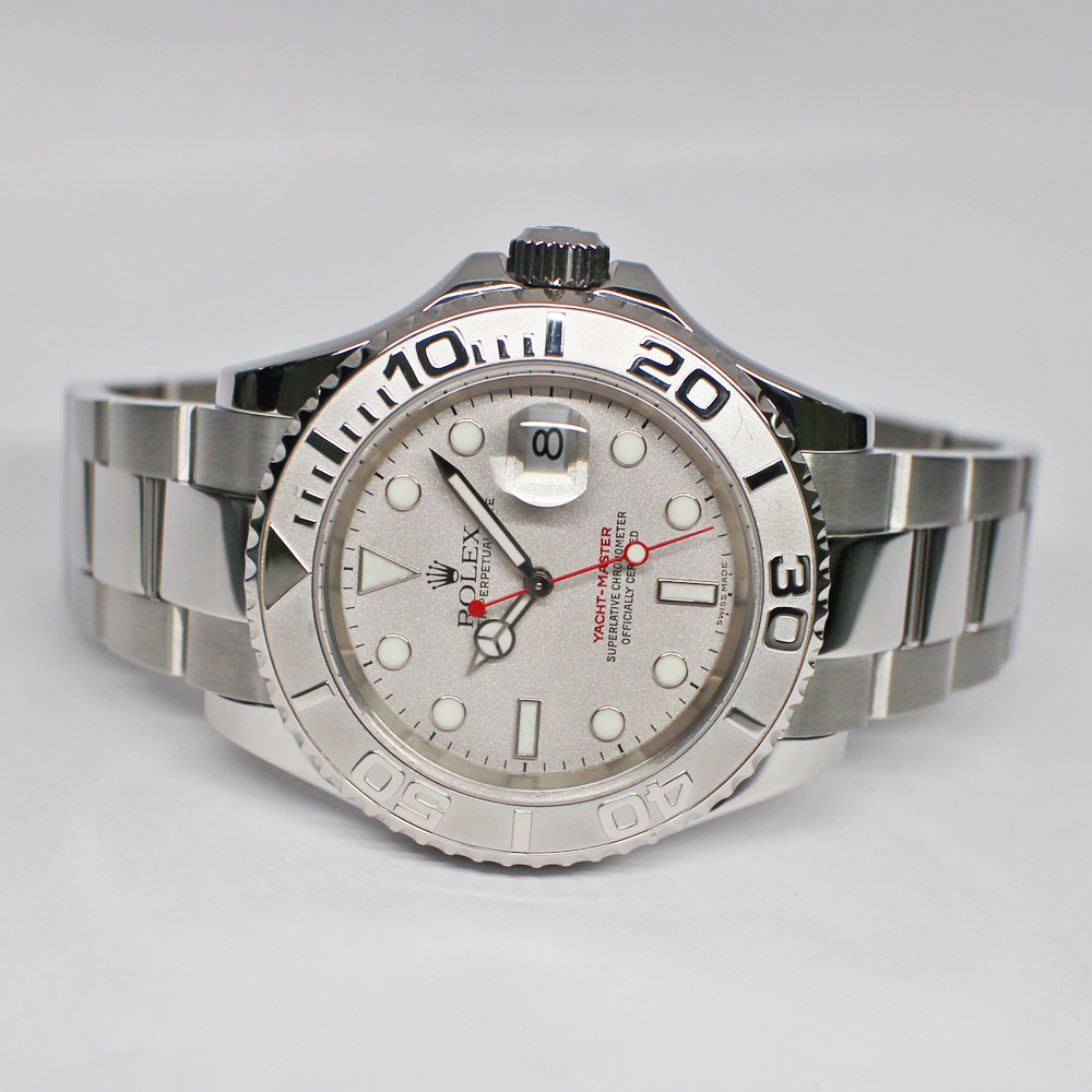 ロレックス ヨットマスター ロレジウム 16622 F番 シルバー SS PT メンズ 保証書付き