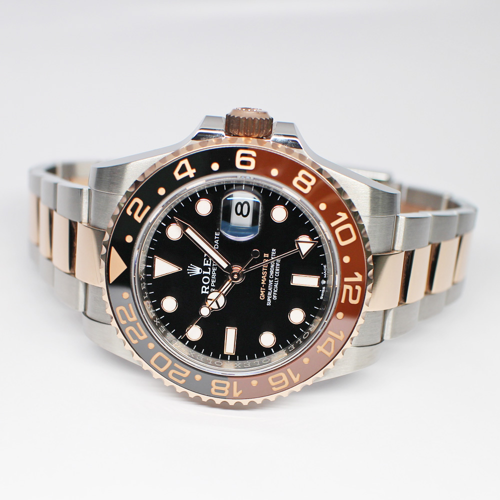 ロレックス GMTマスターII 126711CHNR ブラック SS RG 保証書付き 2023年