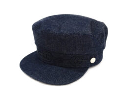 エルメス HERMES キャスケット カブール クリケティス セリエ 帽子 デニム ブルー H221015N