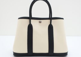 エルメス ガーデンパーティTPM トワルミリタリー ブラック シルバー金具