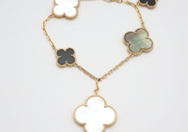 ヴァンクリーフ＆アーペル マジックアルハンブラ 18KYG イエローゴールド ブレスレット5モチーフ VCARD78700 オニキス マザーオブパール