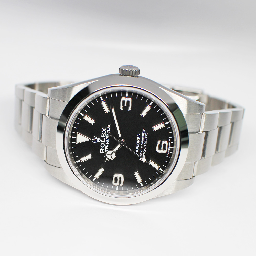 ロレックス エクスプローラーI 214270 ランダム ブラック 自動巻き メンズ 後期 保証書付き 2020年 最終