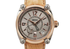 セイコー ガランテ GMT SBLA032 18KPG チタン 自動巻き