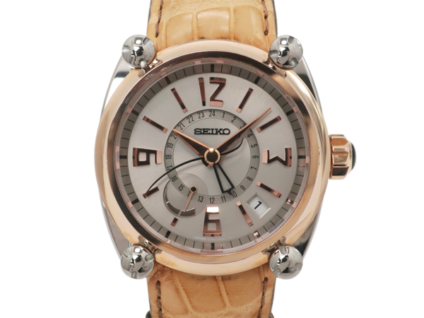 セイコー ガランテ GMT SBLA032 18KPG チタン 自動巻き