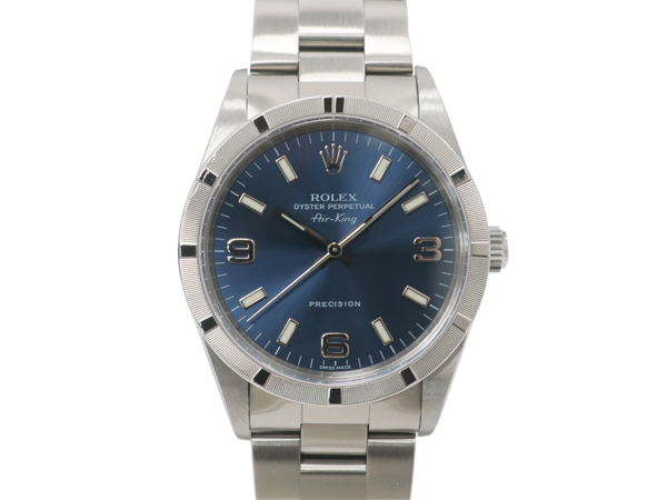 ロレックス エアキング 14010 A番 ブルー 369 ボーイズ
