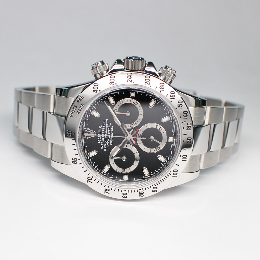ロレックス デイトナ 116520 ランダム ブラック SS 保証書付き 2014年