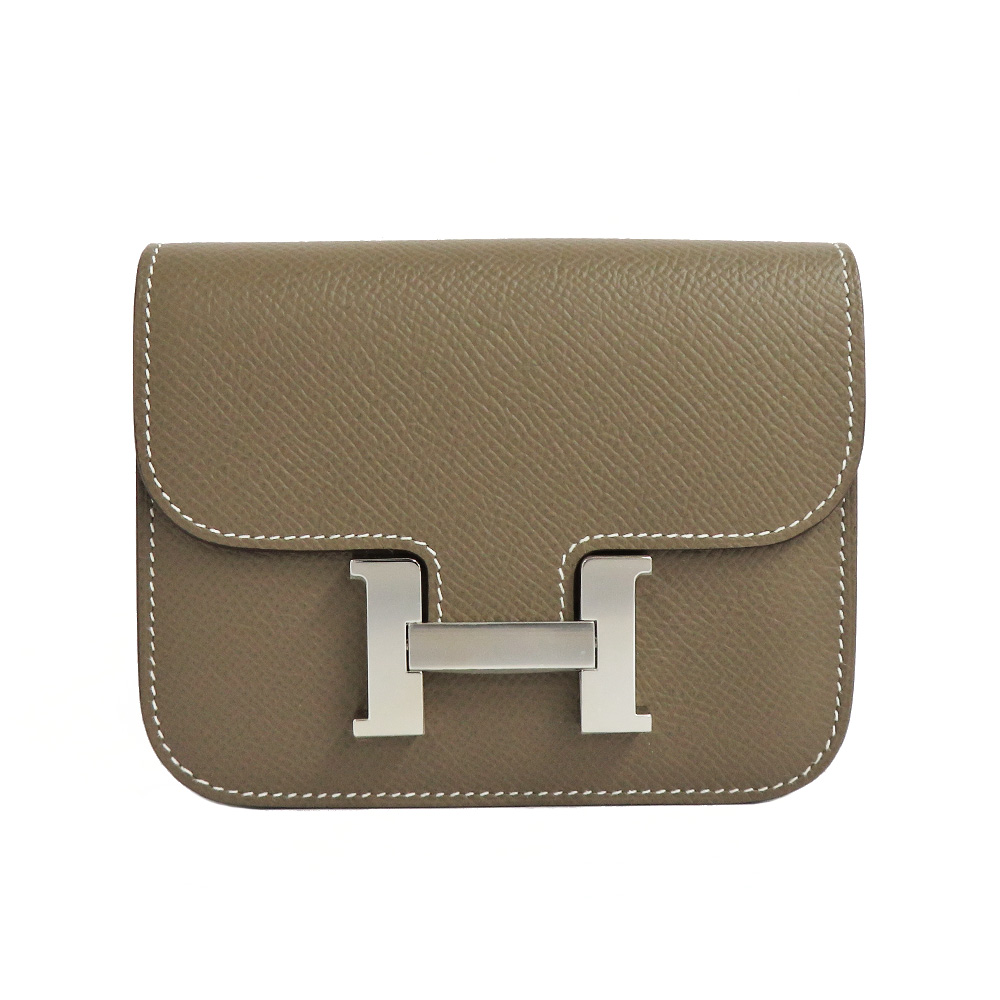 エルメス コンスタンススリム エトゥープ シルバー金具 エプソン Z刻印 2021年 財布 レディース 新品