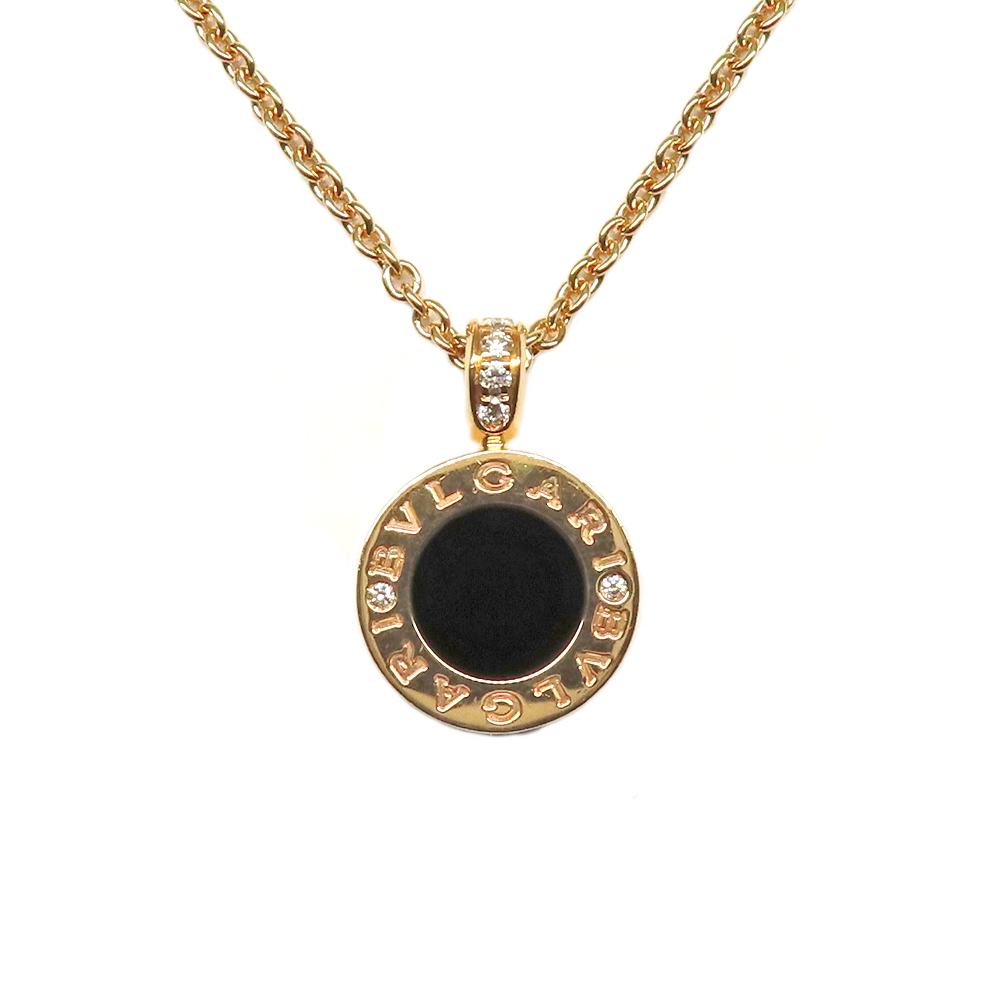 ブルガリ ネックレス ペンダント ブルガリブルガリ オニキス ホワイトシェル 750PG