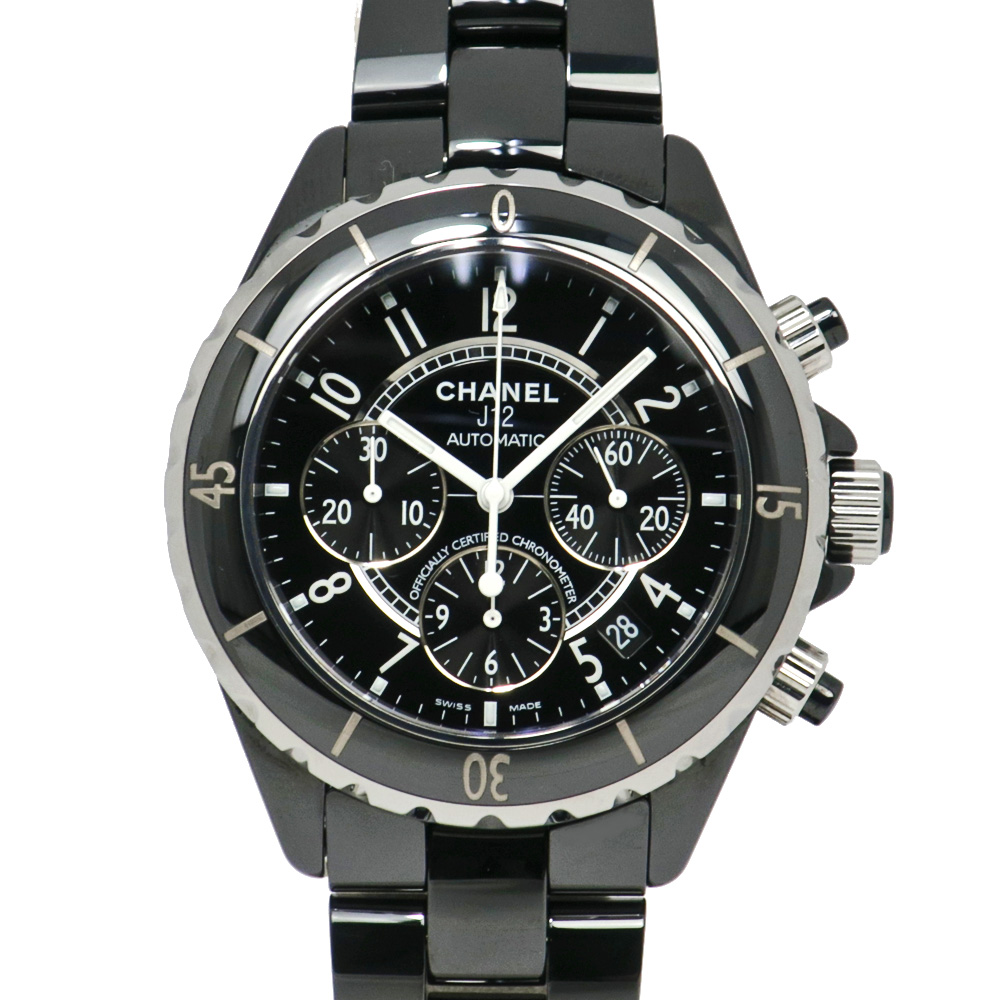 シャネル J12 クロノグラフ 41mm H0940 ブラックセラミック 自動巻き メンズ