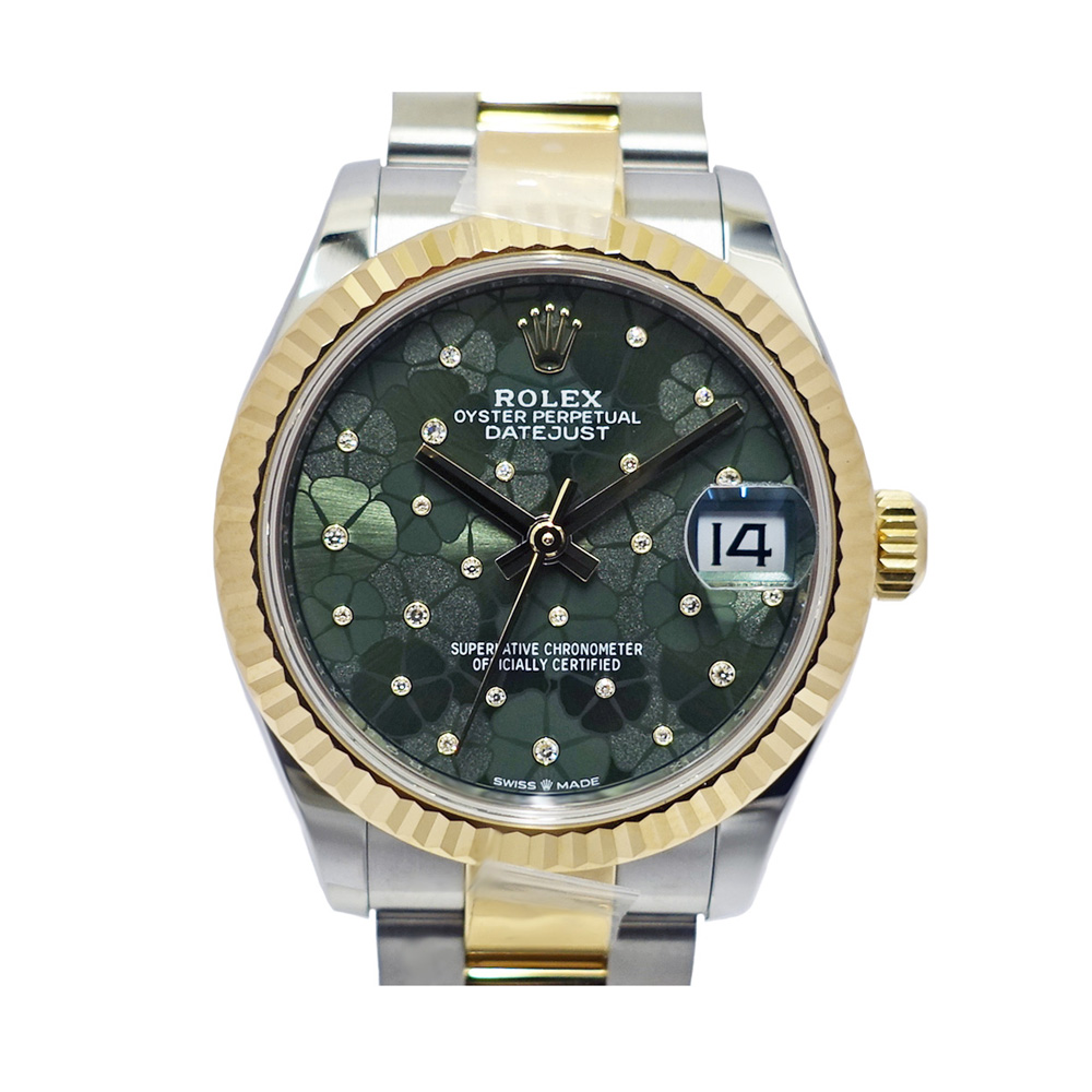 ロレックス ROLEX デイトジャスト31 278173 オリーブグリーン フローラルモチーフ 自動巻き