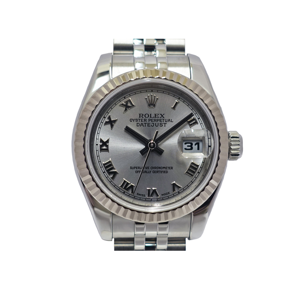 ロレックス ROLEX デイトジャスト26 179174 D番 シルバーローマン 自動巻き