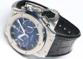 ウブロ クラシックフュージョン クロノグラフ チタニウム ディープブルー 521.NX.6670.LR.JPN18 TI ラバー