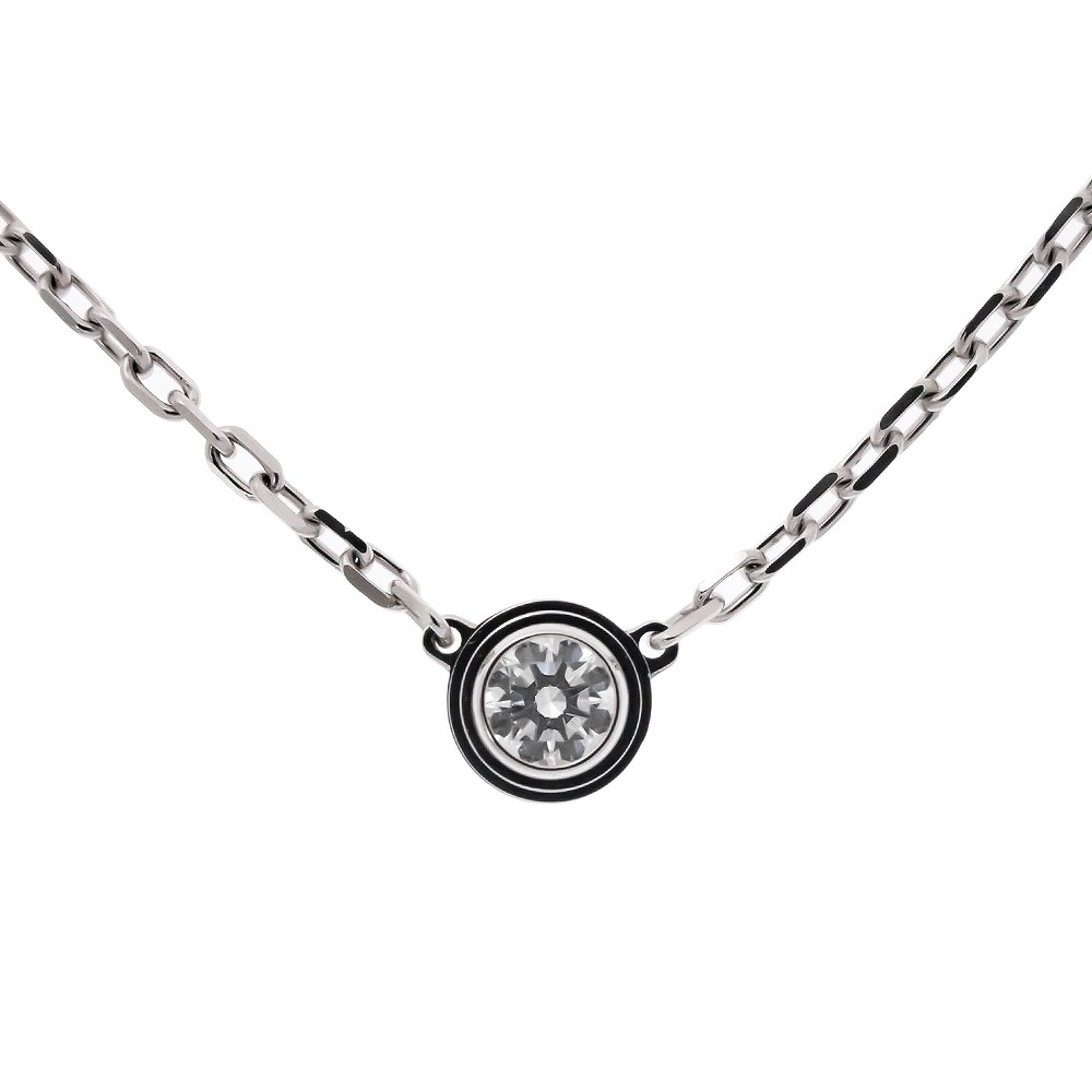 CARTIER カルティエ ダムール SM 750WG ダイヤ 0.09ct 3.0g ネックレス