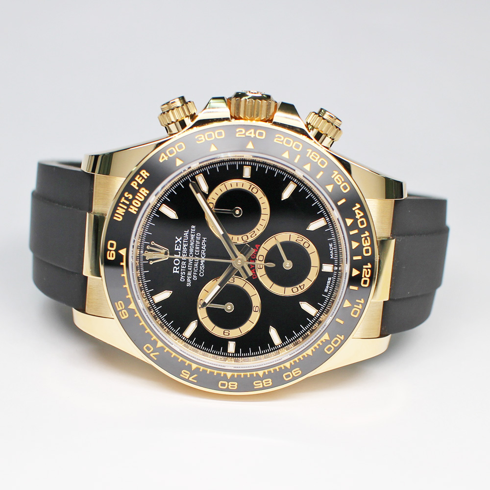 ロレックス デイトナ 126518LN ブラック イエローゴールド YG ラバー メンズ 保証書付き 2023年 新品同様