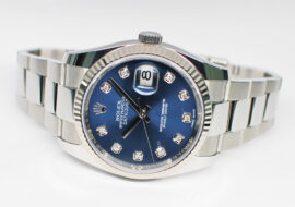 ロレックス デイトジャスト 116234G ランダム ブルー SS WG 保証書付き 2019年