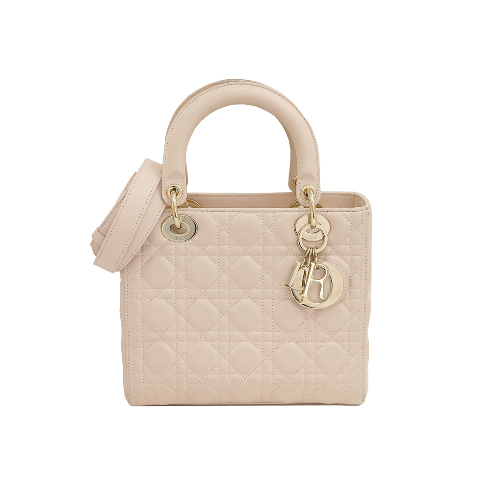 ディオール CHRISTIAN DIOR レディディオール LADY DIOR M05650 ピンク ラムスキン
