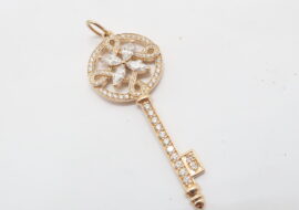 ティファニー ビクトリアキー ネックレストップ 750PG ピンクゴールド ダイヤモンド