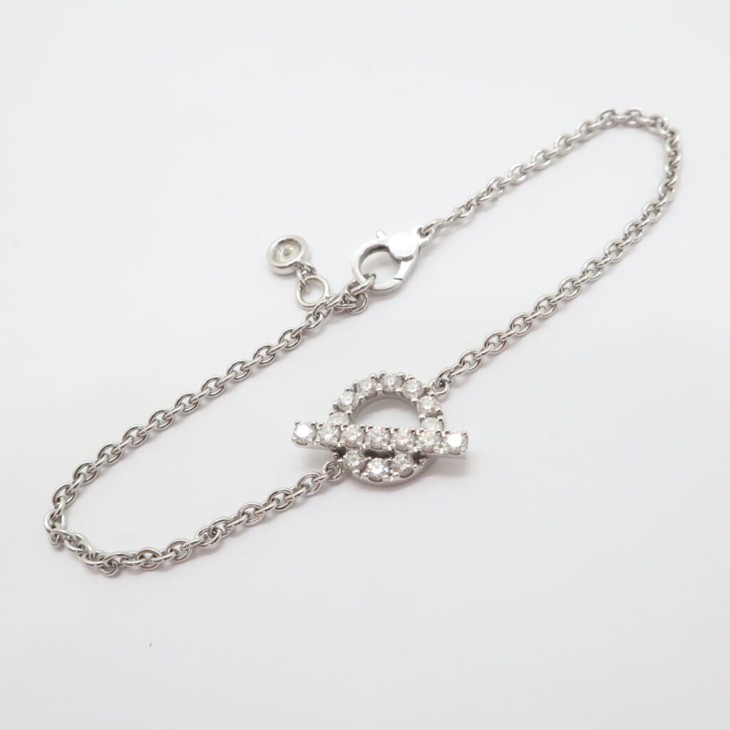 HERMES エルメス フィネス ブレスレット ダイヤ K18WG ホワイトゴールド 