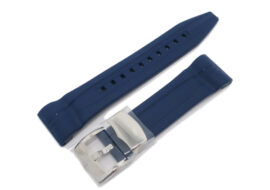 セイコー ガランテ 純正 替えラバーベルト 尾錠付き ラグ幅24mm ブルー