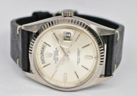 ロレックス デイデイト 1803/9 90番 80年代 シルバー WG 革 自動巻き ケースのみ