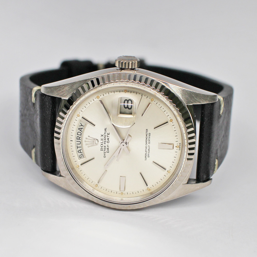 ロレックス デイデイト 1803/9 90番 80年代 シルバー WG 革 自動巻き ケースのみ