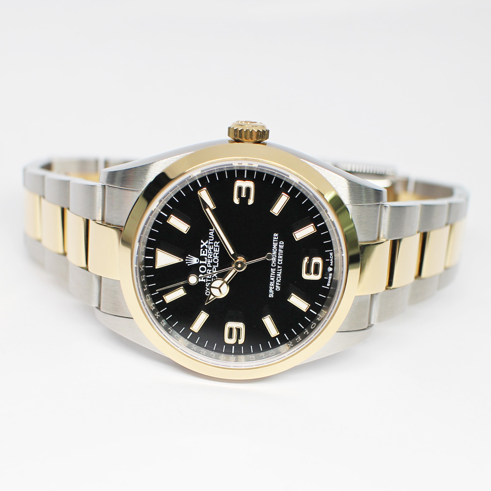 ロレックス エクスプローラーI 124273 ブラック SS YG  保証書付き 2023年