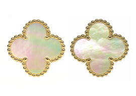 ヴァンクリーフ&アーペル ヴィンテージアルハンブラ イヤリング 750YG マザーオブパール VCARA44100