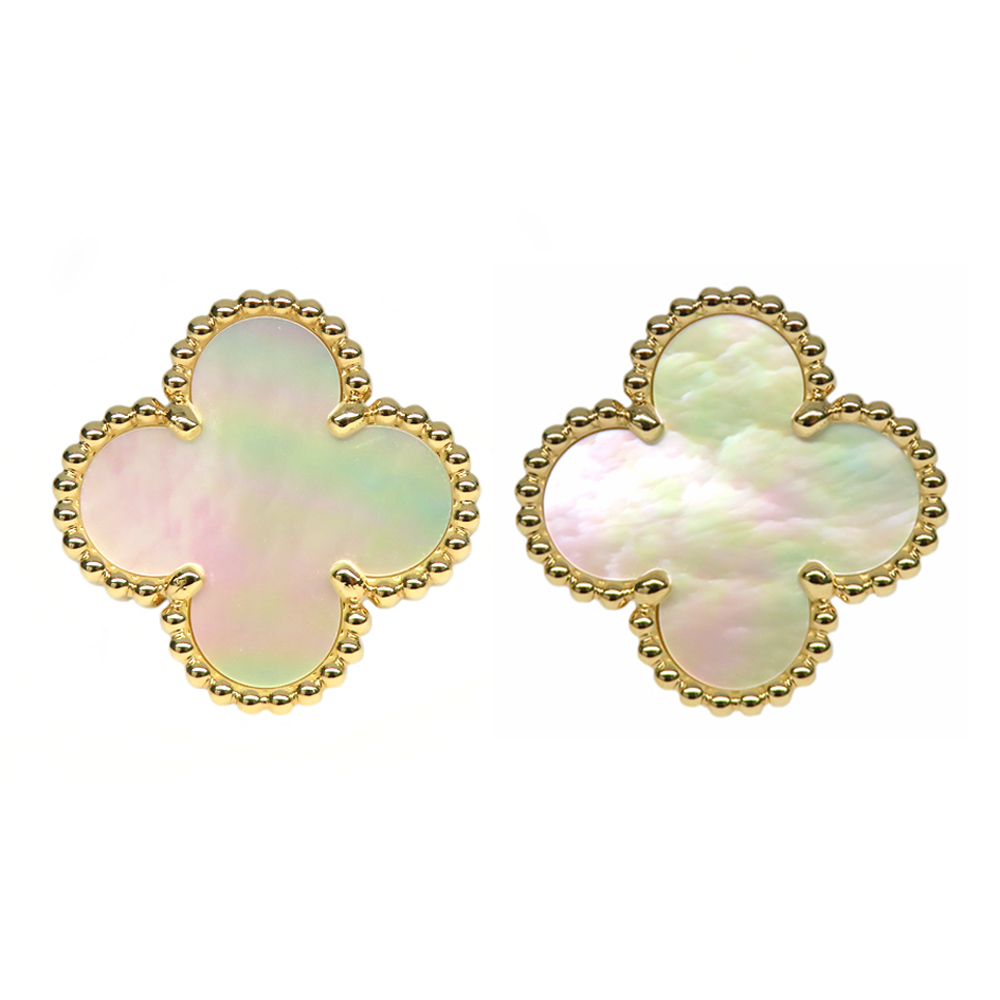 ヴァンクリーフ&アーペル ヴィンテージアルハンブラ イヤリング 750YG マザーオブパール VCARA44100