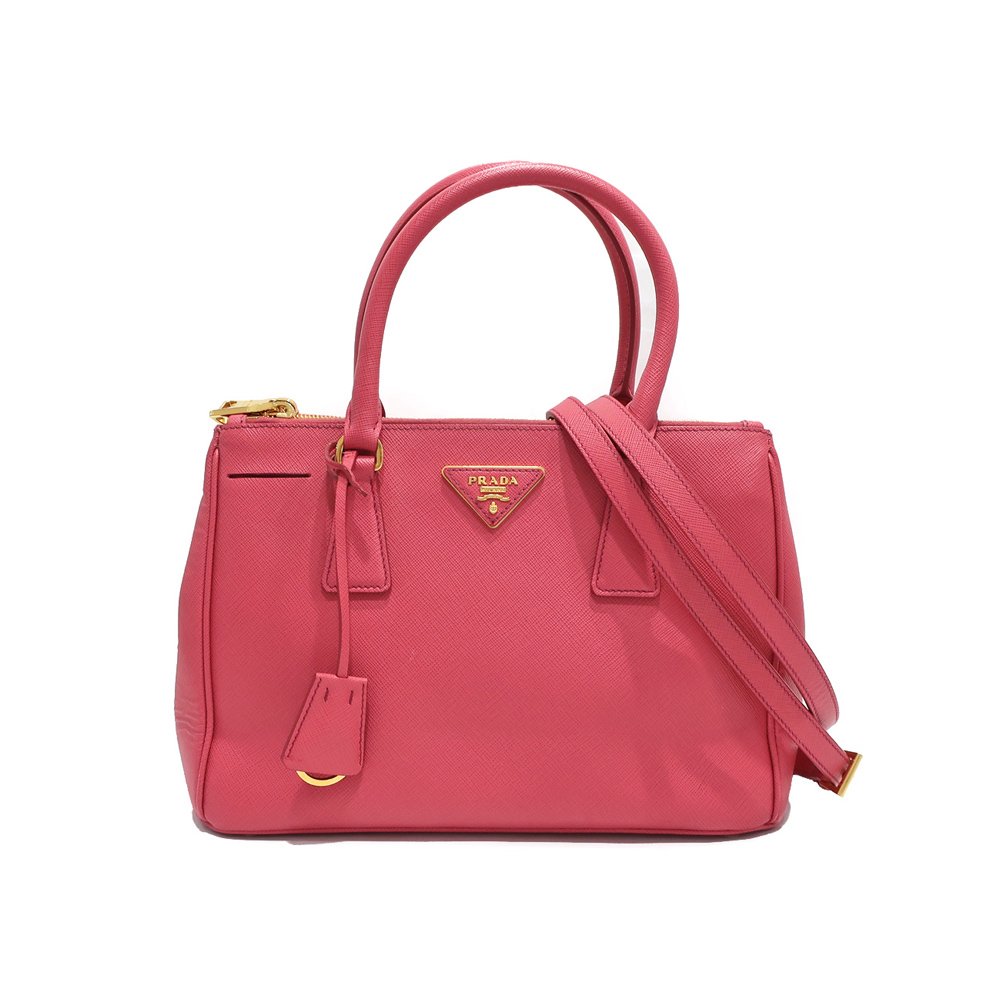プラダ PRADA ガレリア ミディアム 2WAYバッグ ピンク サフィアーノ