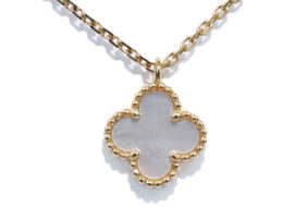 ヴァンクリーフ&アーペル VAN CLEEF&ARPELS スウィートアルハンブラ ネックレス 白蝶貝 750YG VCARF69100
