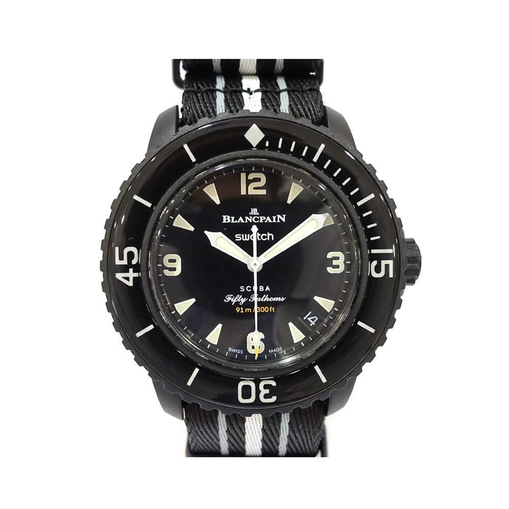 ブランパン×スウォッチ BLANCPAIN×SWATCH オーシャン オブ ストーム SO35B400 スクーバ フィフティファゾムス 自動巻き