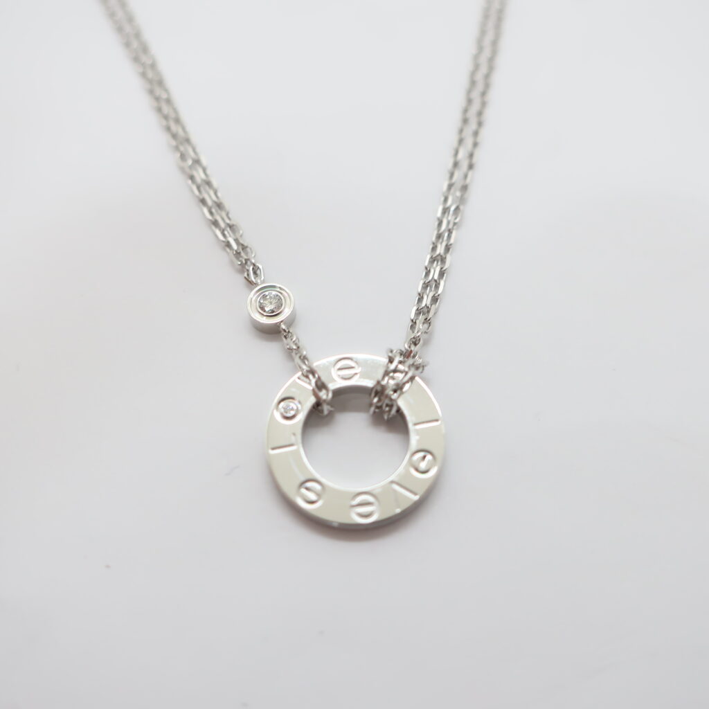 カルティエ ラブサークル ペンダント 750WG ホワイトゴールド ダイヤモンド