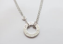 カルティエ ラブサークル ペンダント 750WG ホワイトゴールド ダイヤモンド