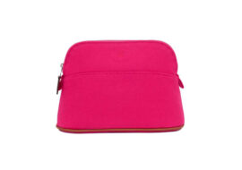 エルメス ボリードポーチ20 ピンク コットン