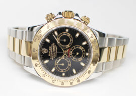 ロレックス デイトナ 116523 Y番 ブラック SS YG 自動巻き メンズ 保証書付き