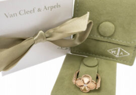VAN CLEEF&ARPELS ヴァンクリーフ＆アーペル ヴィンテージ アルハンブラ リバーシブル リング VCARP7U500 K18RG カーネリアン ダイヤ