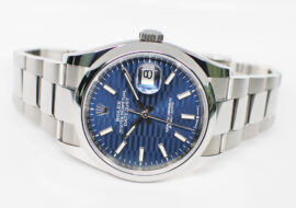 ロレックス デイトジャスト 36 126200 ランダム ブルー フルーテッドモチーフ SS オイスター 自動巻き メンズ 保証書付き 2022年