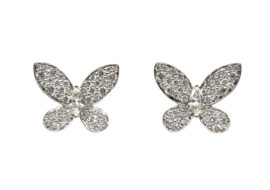 グラフ ピアス パヴェ バタフライ ダイヤモンド スモール スタッド イヤリング RGE1152 750WG