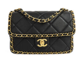 シャネル フラップバッグ マトラッセ チェーンショルダーバッグ 24B 2024/25秋冬 アンティークゴールド金具 カーフスキン チェーン アラウンド  新品