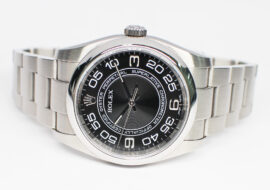 ロレックス オイスターパーペチュアル 116000 M番 ブラック コンセントリック SS 保証書付き