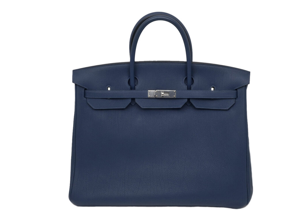 エルメス バーキン40 トゴ ブルー系 シルバー金具 ネイビー D刻印