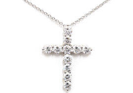 ティファニー TIFFANY ダイヤモンド クロス ラージ ネックレス