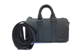 ルイヴィトン LOUIS VUITTON キーポルXS アエログラム M80950 2WAYショルダーバッグ ブラック ブラック金具
