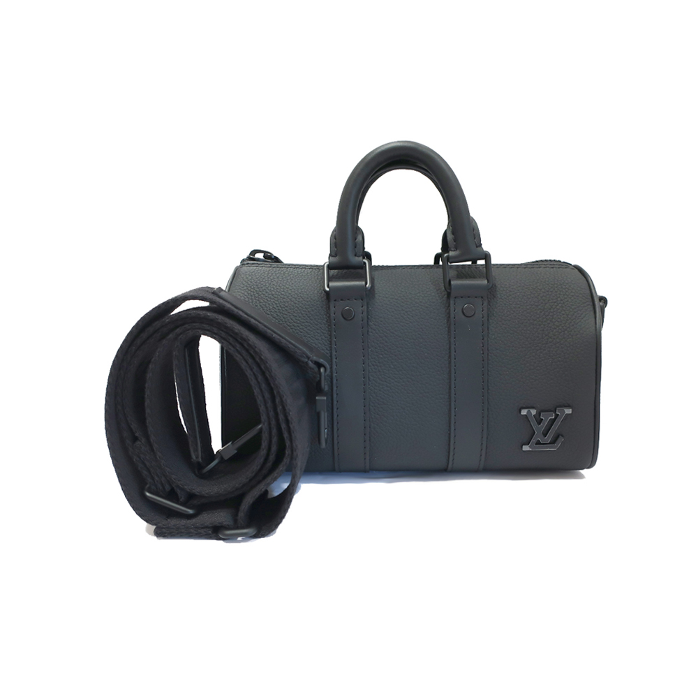 ルイヴィトン LOUIS VUITTON キーポルXS アエログラム M80950 2WAYショルダーバッグ ブラック ブラック金具