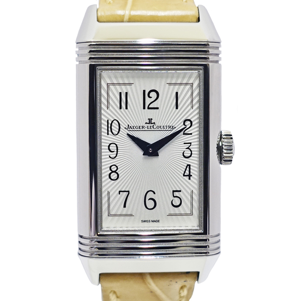 ジャガールクルト JAEGER LECOULTRE レベルソワン デュエット ムーン Q3358420 SS レザー 手巻き