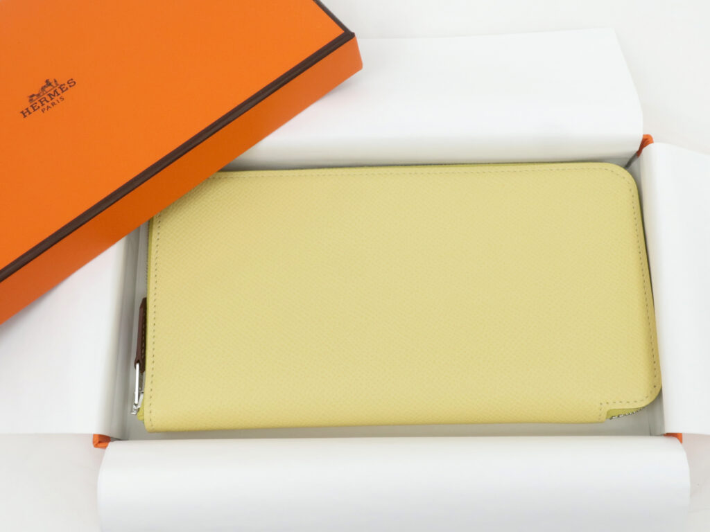 HERMES エルメス アザップ ロング シルクイン ジョーヌプッサン Z刻