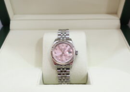ロレックス デイトジャスト 179174G 10P ダイヤ ピンク文字盤 ジュビリーブレス