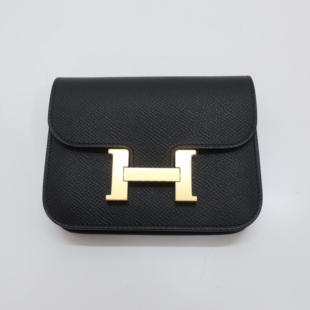 エルメス コンスタンススリム ブラック エプソン ゴールド金具