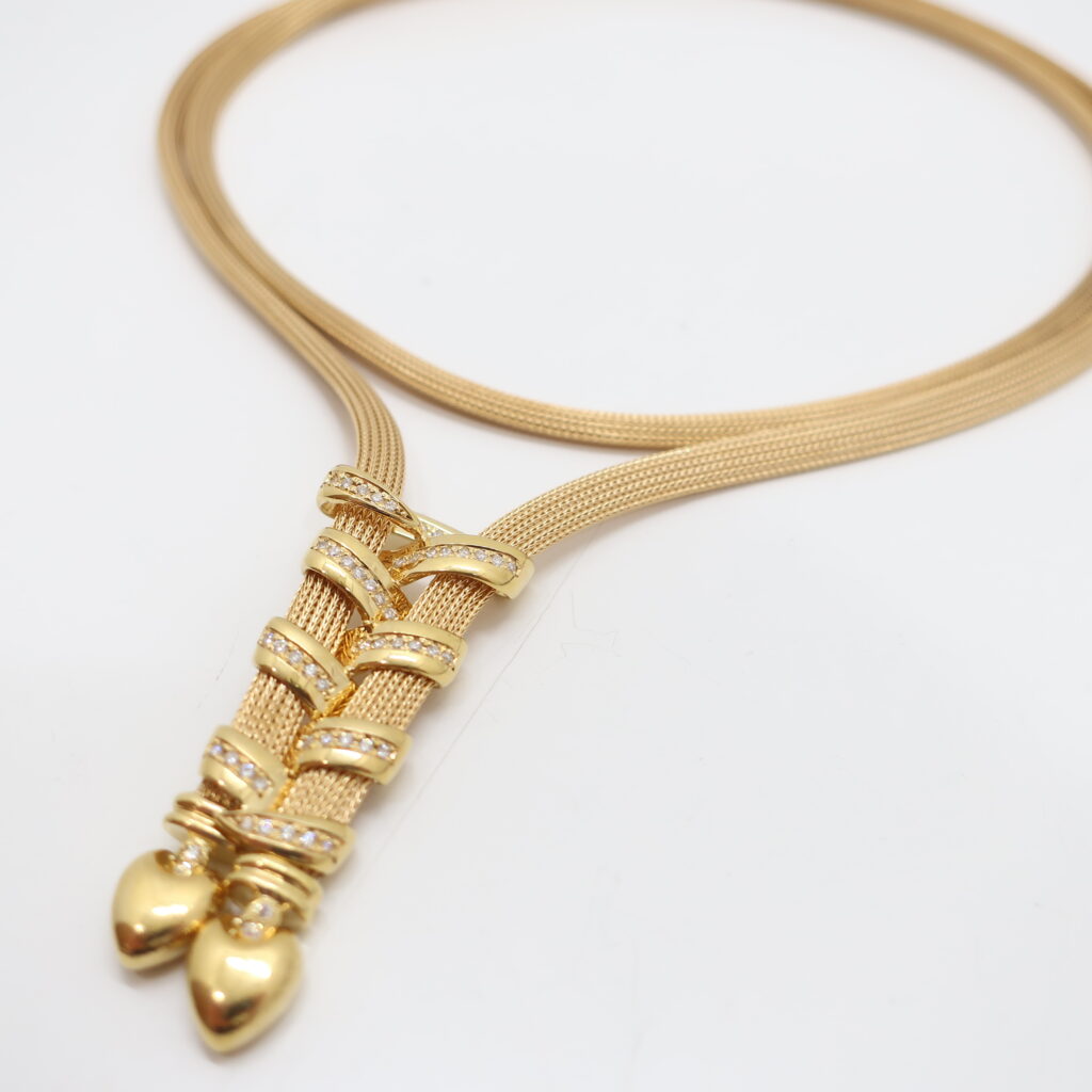 ネックレス K18 イエローゴールド ダイヤモンド