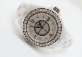 シャネル J12 H2572 ホワイト セラミック シェル ダイヤモンド